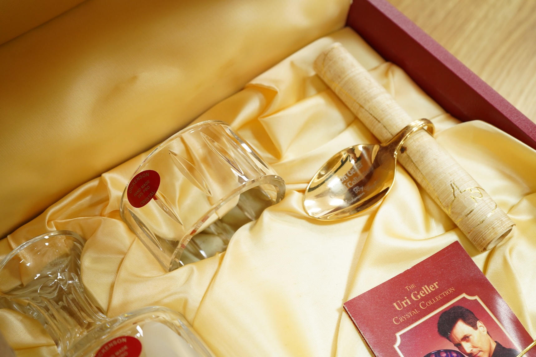 The Uri Geller Crystal Collection - three cased sets by Dickenson Crystal